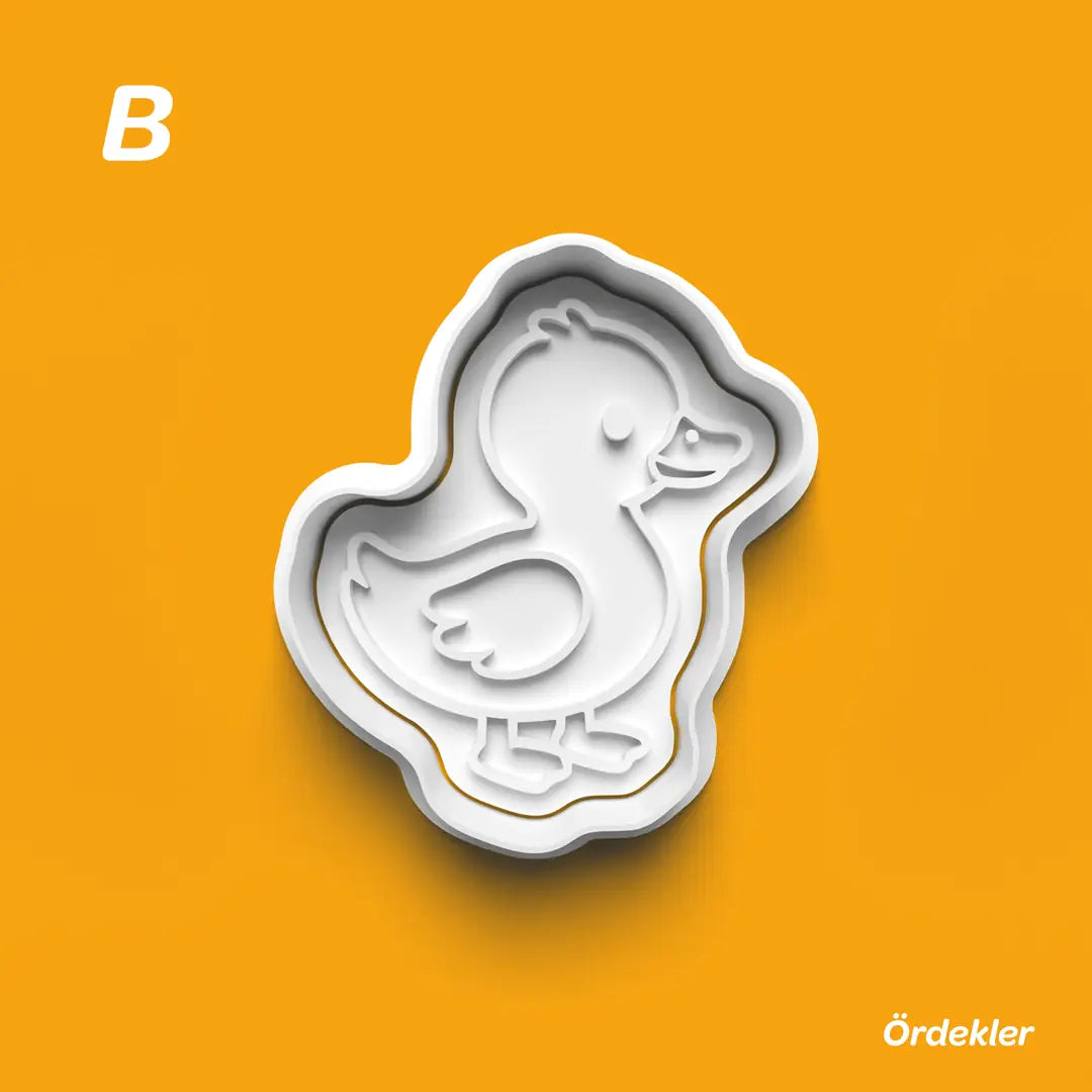 Ördekler - Kurabiye Kalıbı Damga ve Kesici Set