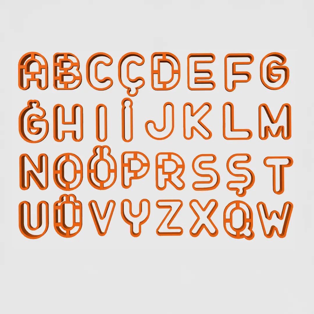 Minimal Harfler Kesici Set - 32 Harf
