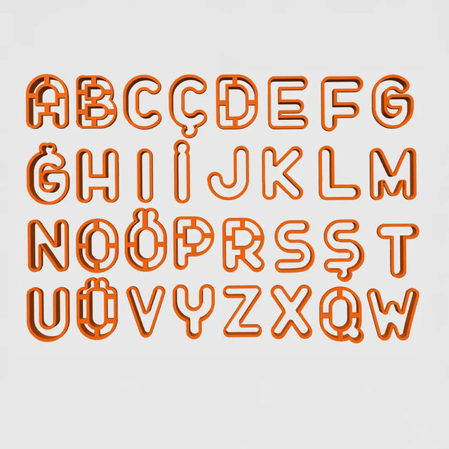 Minimal Harfler Kesici Set - 32 Harf