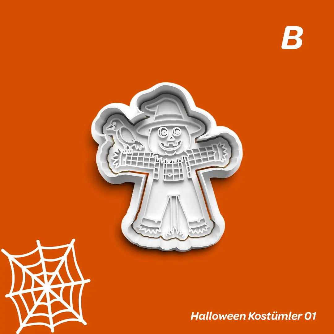 Halloween Kostümler 01 - Kurabiye Kalıbı Damga ve Kesici Set