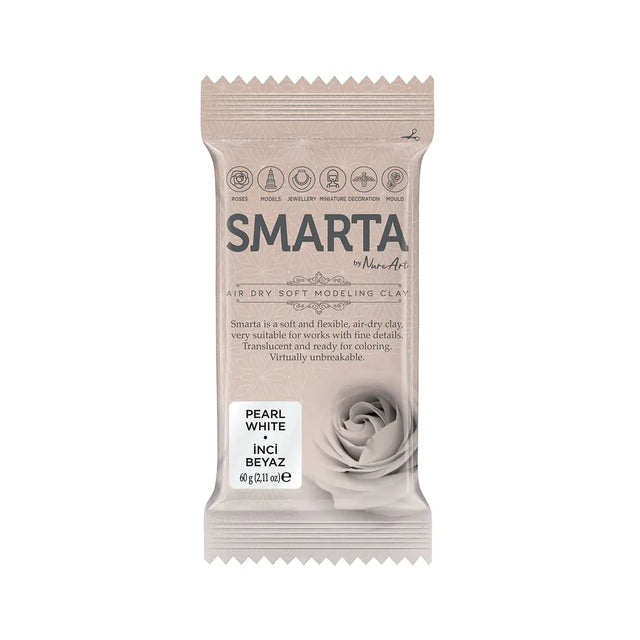 Smarta™ Modelleme Hamuru 60gr - Metalik İnci Beyaz