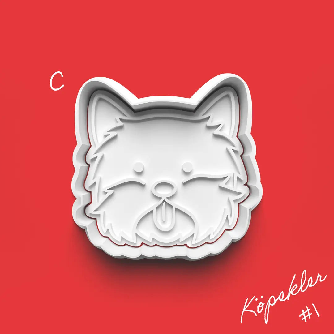 Köpekler #1 Serisi Kurabiye Kalıbı Damga ve Kesici Seti