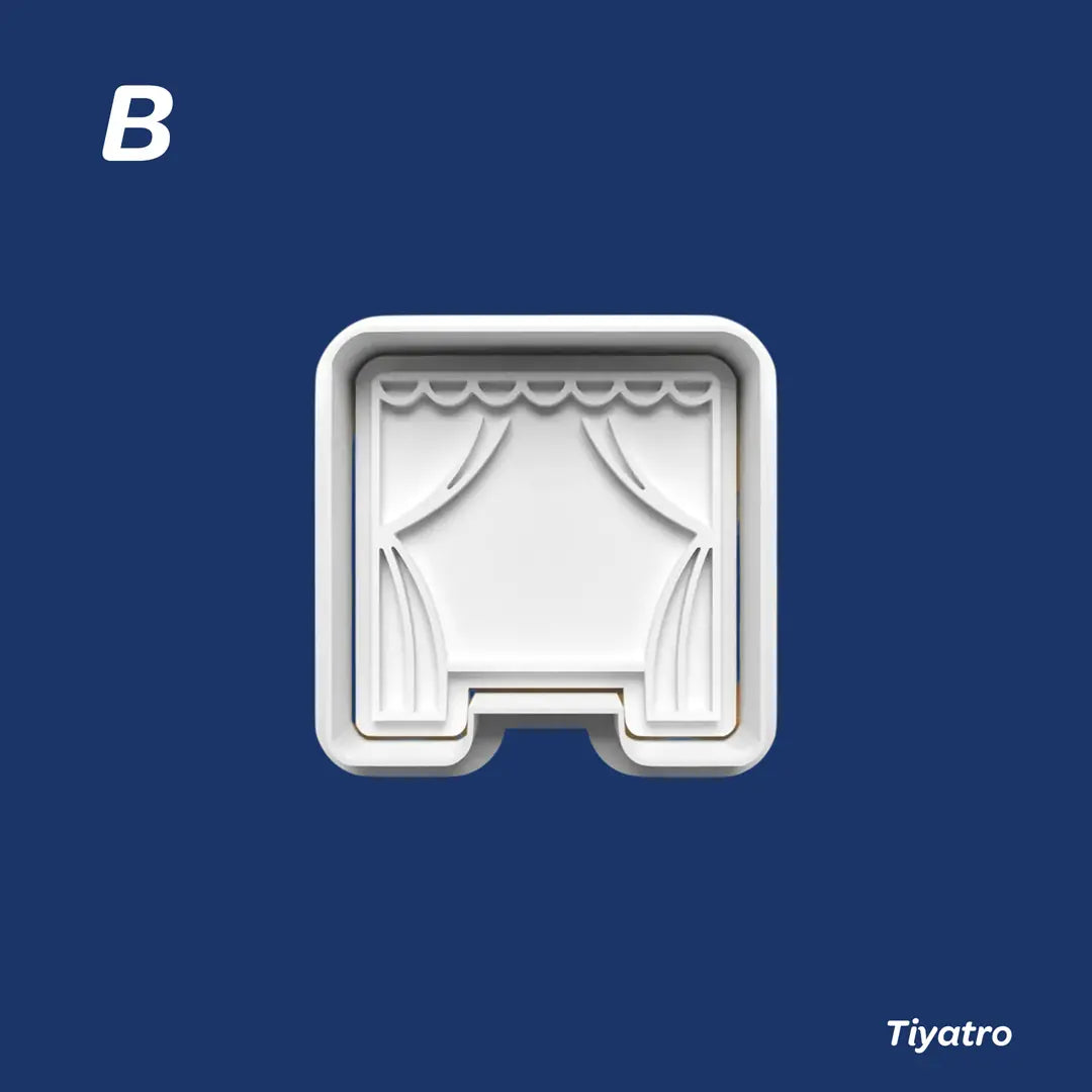 Tiyatro - Kurabiye Kalıbı Damga ve Kesici Set