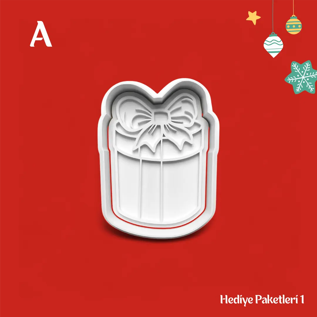 Hediye Paketleri 1 - Kurabiye Kalıbı Damga ve Kesici Set