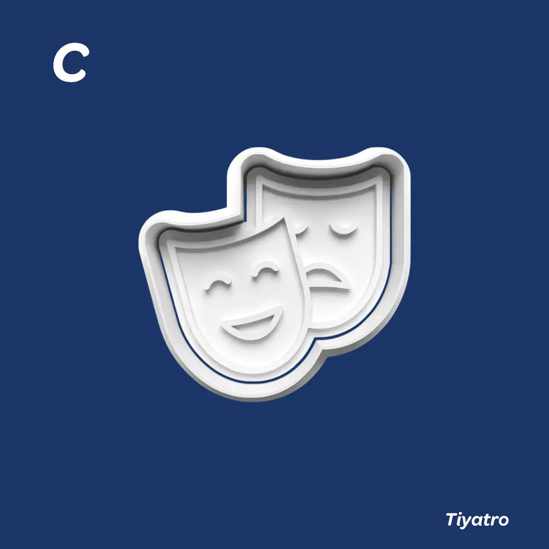 Tiyatro - Kurabiye Kalıbı Damga ve Kesici Set