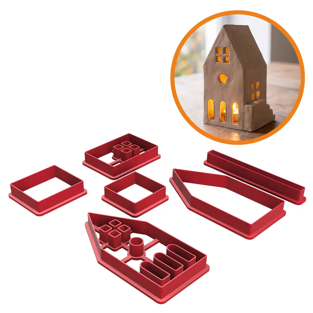 Minyatür Ev 04 Tealight Mumluk Kesici Şablon Seti