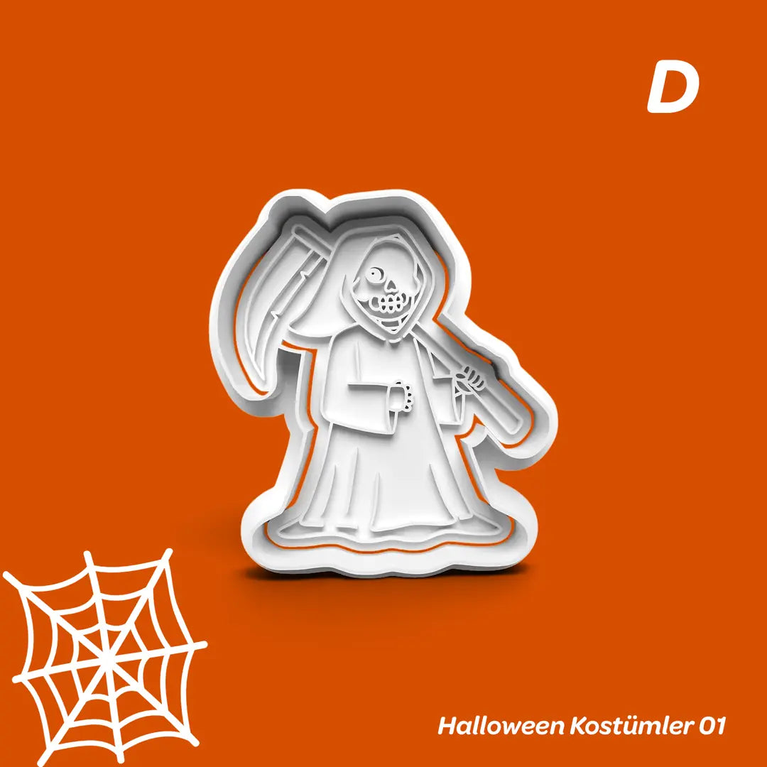 Halloween Kostümler 01 - Kurabiye Kalıbı Damga ve Kesici Set