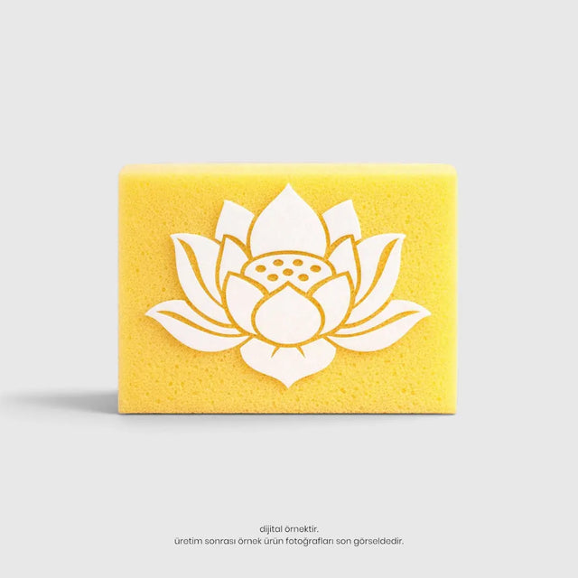 Lotus 01 Sünger Damga - Seramik Sır Altı Mührü