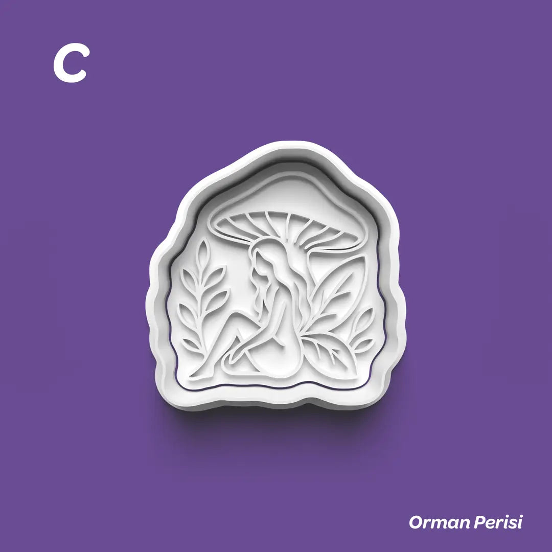 Orman Perisi - Kurabiye Kalıbı Damga ve Kesici Set