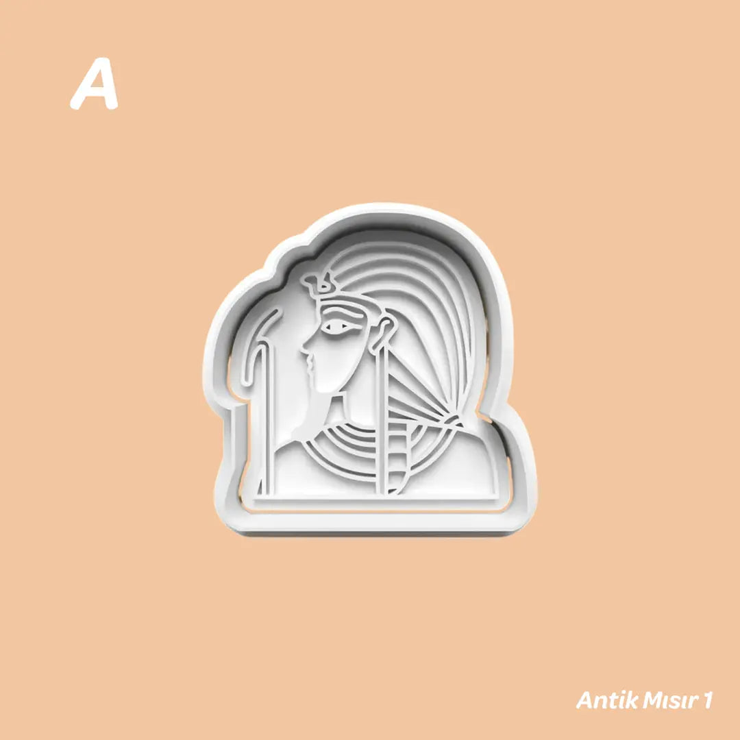 Antik Mısır 1 - Kurabiye Kalıbı Damga ve Kesici Set