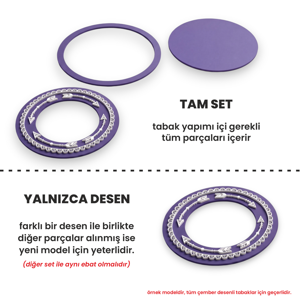 Çember Desenli Tabak Kalıbı 010